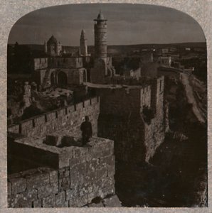 Davids tårn. Den eldste delen av citadellet, ca 1900 av Unbekannt