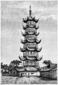 Tårnet i Long-Hua, Shanghai, Kina, 1895 av Unbekannt