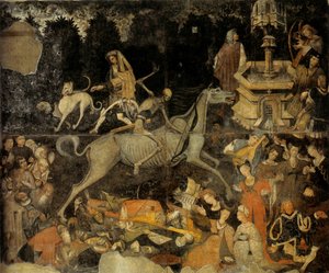 Dødens triumf, ca 1445-1447 av Unbekannt