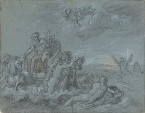 The Triumph of Neptune, 18th century.    1206442   no       norwegian Successfully Translated  Original: Lucifer Abandons Cain to his Fate, from Eight Etchings on Byrons Cain , 1919-1920. Translat: Lucifer Abandons Cain to his Fate, from Eight Etchings on  av Unbekannt