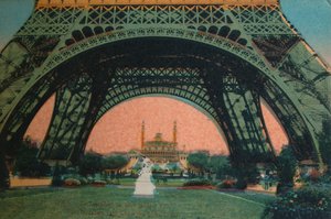 Trocadéro sett under Eiffeltårnet, Paris, c1920 av Unbekannt