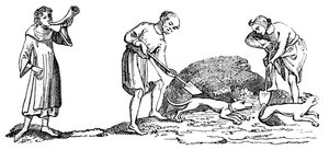 The Unearthing of a Fox, 1300-tallet, 1833 av Unbekannt