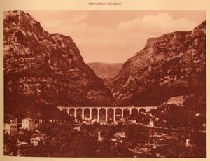Viadukten og tilgangen til Gorges, 1930. av Unbekannt