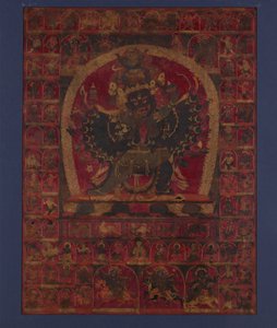 The Wrathful Bon Deity Walse Ngampa, en av de fem festningsmeditasjonsgudene, tidlig på 1400-tallet. av Unbekannt