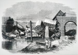 Die Folgen eines schweren Zugunglücks von Unbekannt