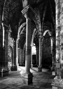Ambulatoriet og det såkalte Radiant Chapel. Cathedrale Saint Saviour. 12-15-tallet. Avila, Spania av Unbekannt