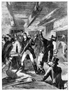 Arrestasjonen av Cato Street-konspiratørene, 1820 c1895 av Unbekannt