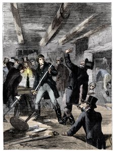 Arrestasjonen av Cato Street-konspiratørene, 1820 c1895 av Unbekannt