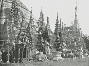 Basen til Grand Pagoda, Rangoon, Burma, 1895. av Unbekannt