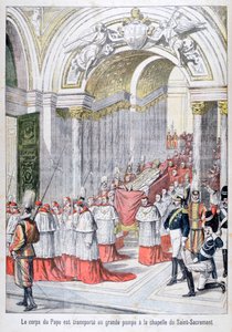 Liket av pave Leo XIII fraktet til kapellet i Saint-Sacrement, Vatikanet, 1903 av Unbekannt