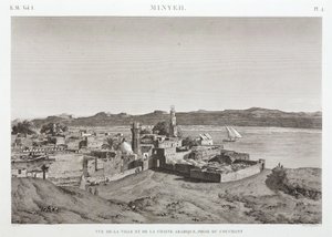 Byen Al Minya og Nilen, Egypt av Unbekannt