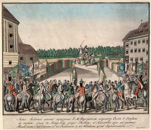 Kroningen av keiser Leopold II som konge av Ungarn i Pressburg 15. november 1790, 1790. av Unbekannt