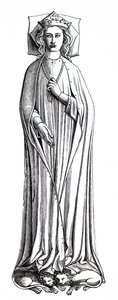 Bildet av Eleanor av Castilla som ligger ved Westminster Abbey. av Unbekannt