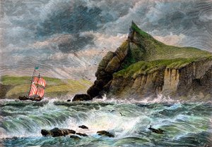 Inngangen til Fowey Harbour, Cornwall, 1800-tallet av Unbekannt