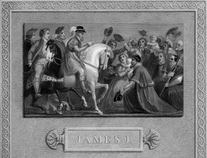 James I:s inntog i London, c1603, 1800-tallet av Unbekannt