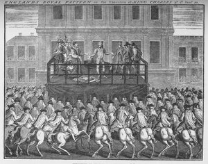 Henrettelsen av kong Charles I, 30. januar 1649, c1735 1903 av Unbekannt