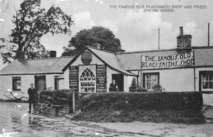 Den berømte gamle smedbutikken, Gretna Green, Dumfriesshire, Skottland, 1900-tallet av Unbekannt