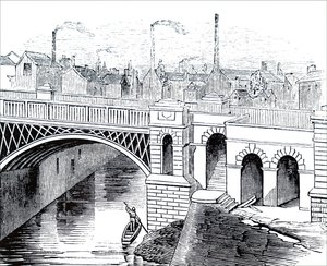 Jernbroen over Irwell River av Unbekannt