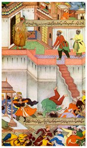Drapet på Adham Khan av Akbar, ca 1600 1956 av Unbekannt