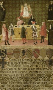 Kontoret til skatteoppkreveren Biccerna fra Siena, 1451-1452 av Unbekannt