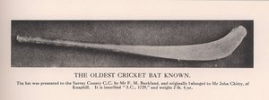 Den eldste cricketflaggermusen kjent, 1912. av Unbekannt