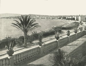 Panorama av La Croisette, Cannes, Frankrike, 1895. av Unbekannt