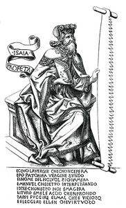 Profeten Jesaja med instrumentet for sitt martyrium, 1400-tallet, 1870 av Unbekannt