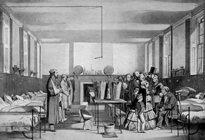 Det kongelige besøket på Brompton Hospital, 1850-tallet, c1920 av Unbekannt
