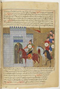 Beleiringen av Beijing. Miniatyr fra Jami al-tawarikh Universal History, ca 1430 av Unbekannt