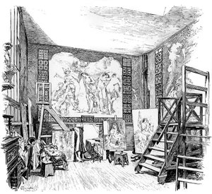 Studioet til Paul-Jacques-Aime Baudry, c1880-1882 av Unbekannt