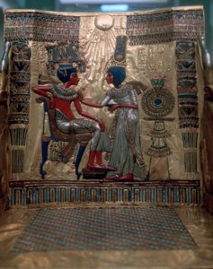 Tutankhamons trone, detalj, egyptisk, 18. dynasti av Unbekannt