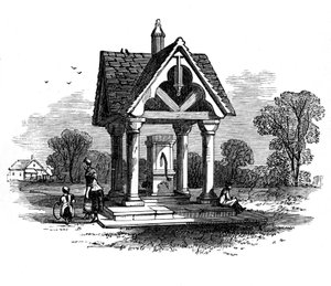 Brønnen på Ockley Green, Surrey, 1800-tallet av Unbekannt