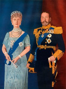 Deres Majesteter kong George V og dronning Mary på tidspunktet for deres sølvjubileum i 1935, 1951. av Unbekannt