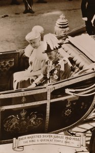 Deres Majesteter Sølvjubileum 1910-1935. Kongen og dronningen på Temple Bar, 1935. av Unbekannt