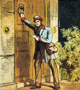 Det er Postmans-bankingen!, 1867. av Unbekannt