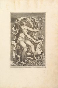 Thetis Sittende med en Triton, 1500-tallet. av Unbekannt