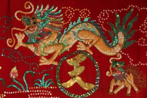 Thien Hau taoistischer Tempel. Drache. Drache. Ho Chi Minh Stadt. Vietnam von Unbekannt