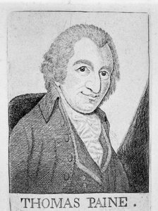 Thomas Paine , engelskfødt amerikansk revolusjonær, forfatter og filosof, ca 1790 av Unbekannt