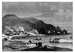 Thorshavn, hovedstaden på Færøyene, ca 1890 av Unbekannt