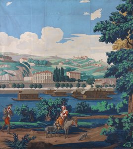 Tre sammenføyde paneler: The Views of Lyon, Frankrike, første utgave, 1821. av Unbekannt