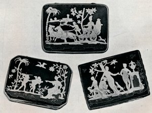 Tre pikésnusbokser, 1920. av Unbekannt