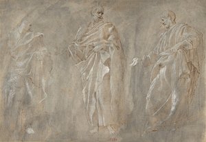 Tre stående figurer, 1500-tallet. av Unbekannt