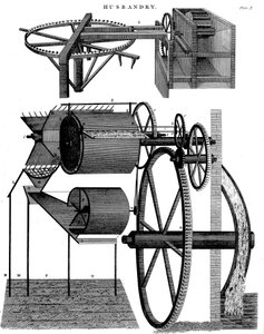 Treskemaskin av Andrew Meikle, skotsk oppfinner og møllemaker, 1811 av Unbekannt