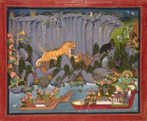 Tiger Hunt of Ram Singh II, ca. 1830-1840. av Unbekannt
