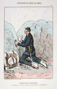 Parisiske Tirailleurs, beleiring av Paris, 1870-1871 av Unbekannt