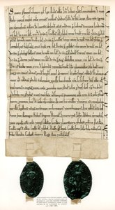 Skjøte for eiendommer rundt Guildhall, City of London, c1182-1201 1886 av Unbekannt