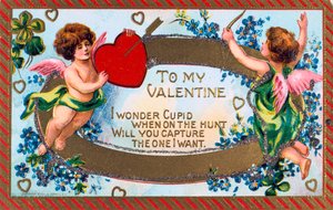 To My Valentine, American Valentine-kort, c1908 av Unbekannt
