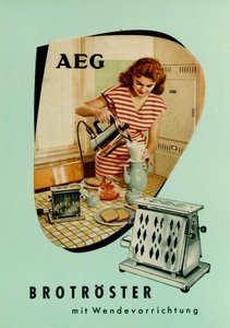 Brødrister. AEG-annonsering av Unbekannt