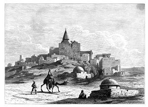 Jonas grav, nær moskeen, på den kunstige haugen til Nabbi Yunis, Nineve, Assyria, c1890 av Unbekannt