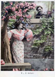 I morgen, vintage fransk postkort, c1900 av Unbekannt